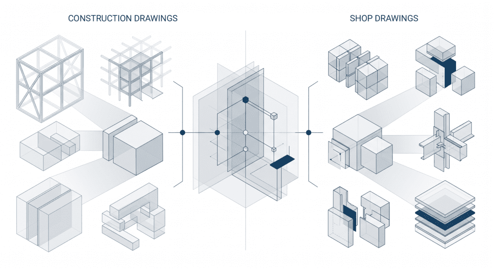 26.2 the key differences between shop drawings and construction drawings