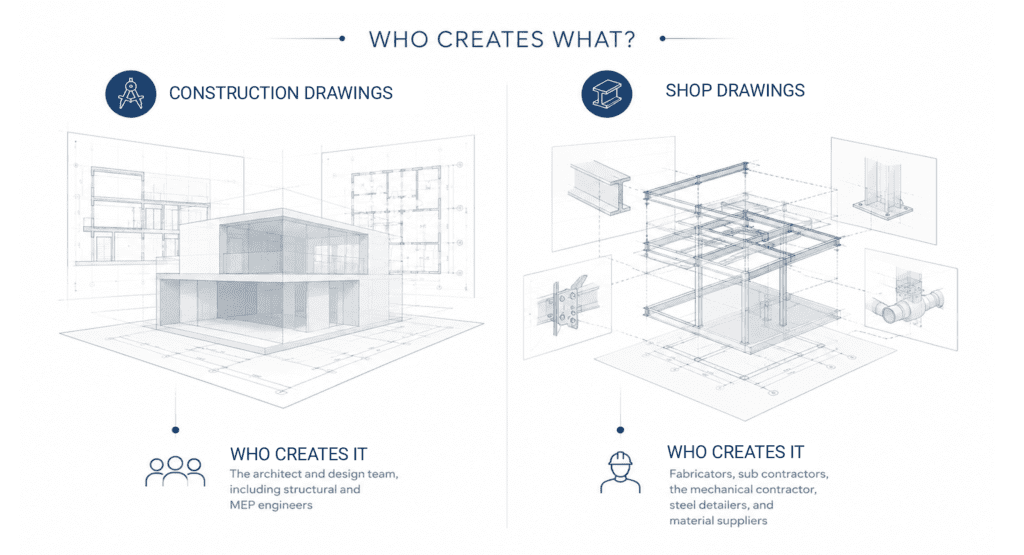 26.3 who creates shop drawings vs who creates construction drawings